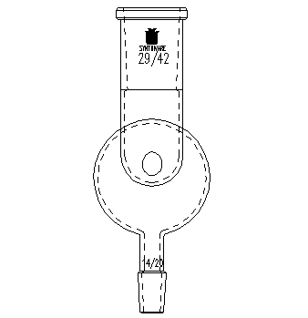 防泡沫球,上磨口:29/42,下磨口:14/20,100ml