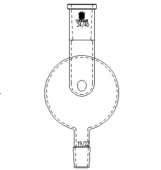 防泡沫球,上磨口:24/40,下磨口:19/22,250ml