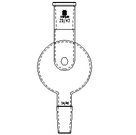 防泡沫球,上磨口:29/42,下磨口:24/40,250ml