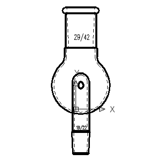 防溅球,上磨口:29/42,下磨口:19/22,100ml