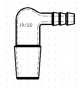 省空间抽气接头,19/22,小咀外径8mm