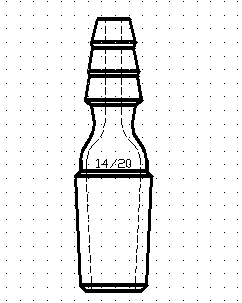 微量直型抽气接头,14/10