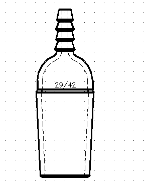 直型抽气接头,磨口:29/42,φ10小咀接口