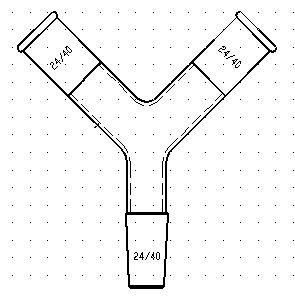 “Y”型接头,磨口:24/40