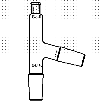 75°蒸馏头,上磨口:10/18,下(侧）磨口:24/40温度计插入深度76mm