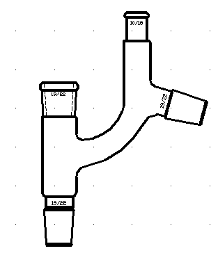 分馏头,磨口:19/22,温度计插入深度:50