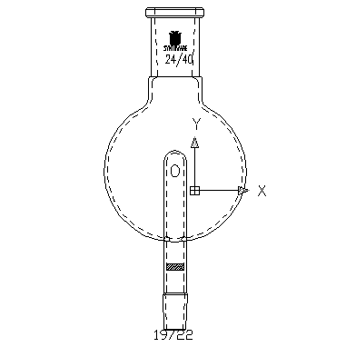 防溅球,具多孔板及回流孔,24/40-19/22,250ml