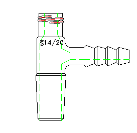 具小咀接口可调式温度计接头,14/20