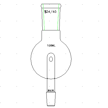 防溅球,具回流孔,上磨口:24/40,下磨口:14/20,100ml