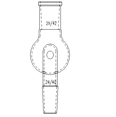 防溅球,具回流孔,上磨口:29/42,下磨口:24/40,100ml