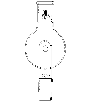 防溅球,具回流孔,上磨口:29/42,下磨口:29/42,250ml