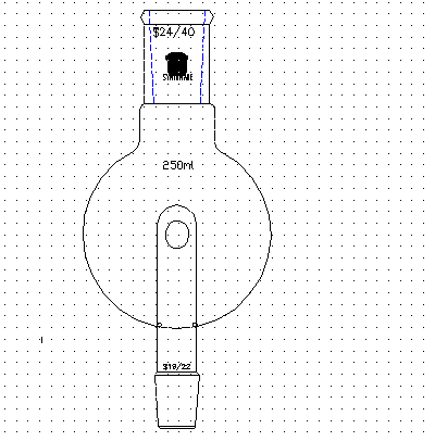 防溅球,具回流孔,上磨口:24/40,下磨口:19/22,250ml