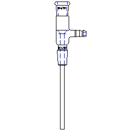 长颈输入接头,14/20,磨口下端管长:100mm