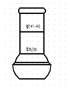 球磨与标准磨口互换接头,上磨口:24/40,下球磨:35/20