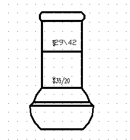 球磨与标准磨口互换接头,上磨口:29/42,下球磨:35/20