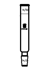 连接接头,14/20,磨口间(不含磨口)距离:90mm