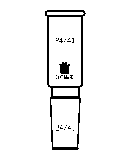 连接接头,24/40,磨口间(不含磨口)距离:30mm