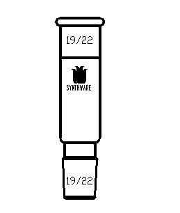 连接接头,19/22,磨口间(不含磨口)距离:90mm