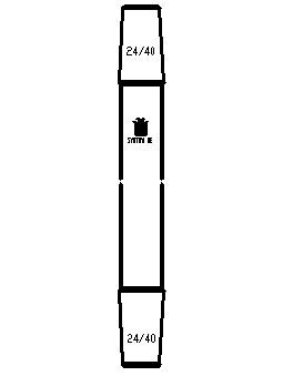 双外磨口连接接头,24/40,磨口间距(不含磨口):175mm