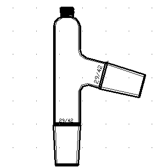 75°蒸馏头，（具孔盖）29/42,高×宽:165×110mm