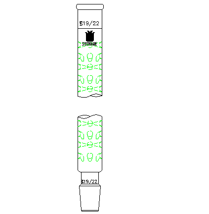 垂刺分馏柱,长度:120mm,磨口:19/22