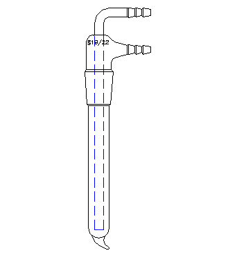 冷指冷凝器,19/22,有效长100mm,φ8小咀接口