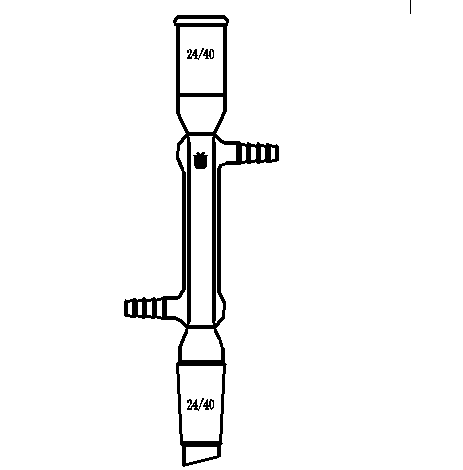 高水速直型冷凝器,24/40,夹层长度:100mm