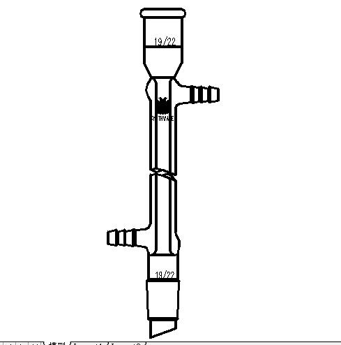 高水速直型冷凝器,19/22,夹层长度:190mm