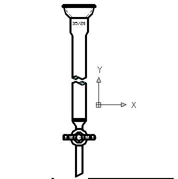 具砂板层析柱,φ26mm,有效长305mm,节门孔径:2mm,24/40