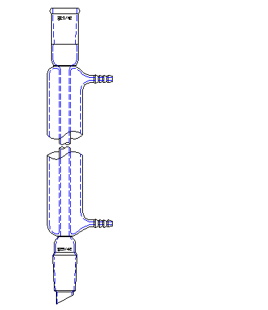 直型冷凝器,29/42,有效长度:300mm,φ10mm小咀