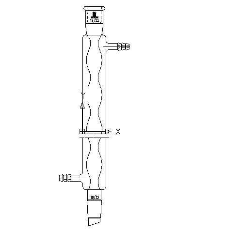 球型冷凝器,19/22,有效长度:200mm,φ8mm小咀