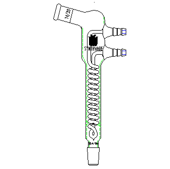 回流冷凝器,105°,高效,14/20