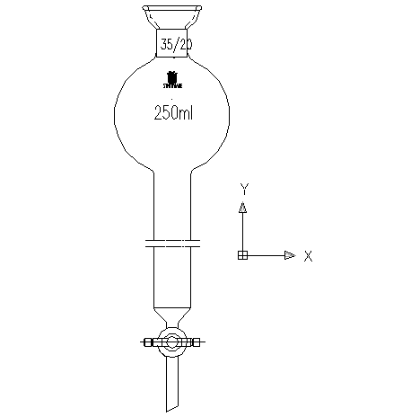 具存储球层析柱,35/20,φ26mm,有效长:305mm,存储球:250ml