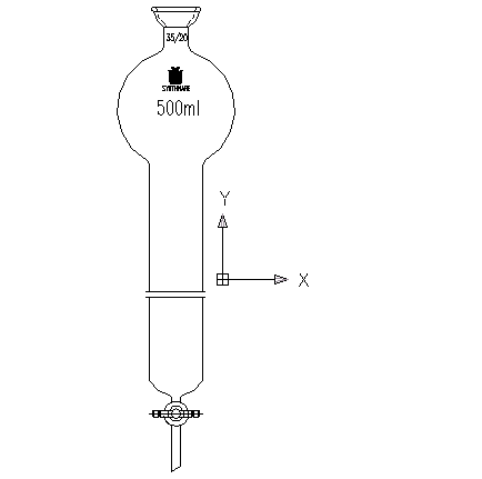 具存储球层析柱,35/20,φ46mm,有效长:203mm,存储球:500ml