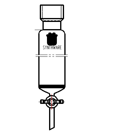 具砂板层析柱,25#内螺纹,φ60mm,2mm节门孔径,有效长:203mm