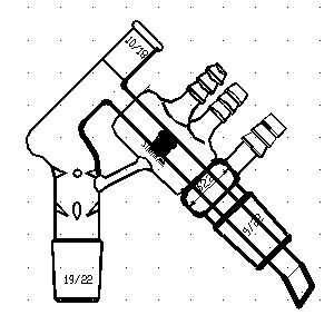 微量垂刺蒸馏器,磨口:19/22,温度计磨口:10/18