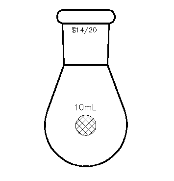 厚壁茄型瓶,高强度,磨口:14/20,10ml