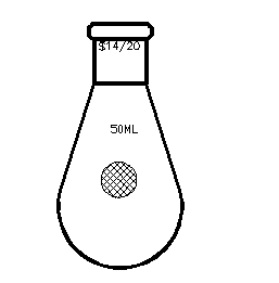 厚壁茄型瓶,高强度,磨口:14/20,50ml