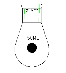 厚壁茄型瓶,高强度,磨口:19/22,50ml