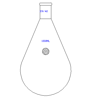 厚壁茄型瓶,高强度,磨口:29/42,1000ml