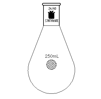 厚壁茄型瓶,高强度,磨口:24/40,250ml