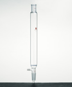 具小嘴层析柱,上外磨口,管径:60mm,管长:200mm,C