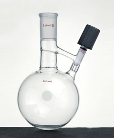 溶剂存储转移球瓶,磨口:14/20,500ml,4mm高真空阀