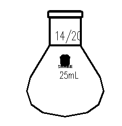 蒸发球瓶,25mL,14/20