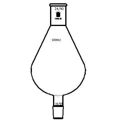 KUDERNA-DANISH烧瓶,上磨口:24/40,下磨口:19/22容积：1000mL