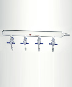 单排管真空气体分配器,四氟节门,4组,2mm,右小咀