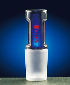 空心玻璃塞，直型设计，磨口：24/29，可用于磨口夹CS002440配套